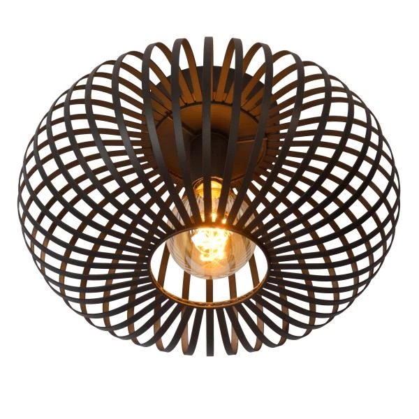 Lucide MANUELA - Flush ceiling light - Ø 39,5 cm - 1xE27 - Black - detail 2